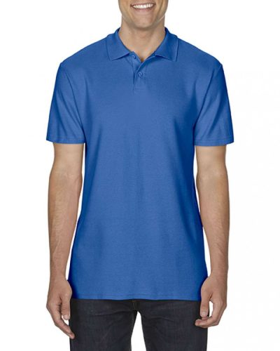 softstyle Gildan GI64800, Dupla piké galléros póló, Royal-2XL