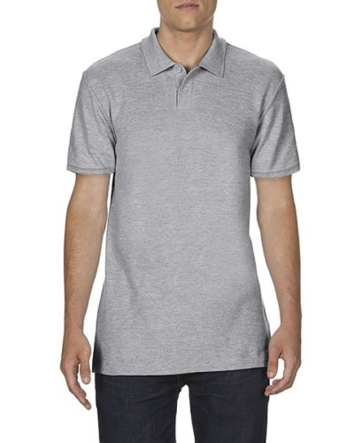 softstyle Gildan GI64800, Dupla piké galléros póló, RS Sport Grey-XL