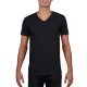 Gildan softstyle, GI64V00, fit szabású V-nyakú pamut póló,Black-2XL