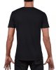 Gildan softstyle, GI64V00, fit szabású V-nyakú pamut póló,Black-2XL