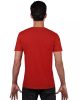 Gildan softstyle, GI64V00, fit szabású V-nyakú pamut póló,Red-2XL