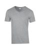 Gildan softstyle, GI64V00, fit szabású V-nyakú pamut póló,RS Sport Grey-2XL