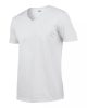 Gildan softstyle, GI64V00, fit szabású V-nyakú pamut póló,White-2XL