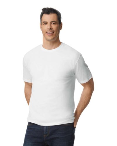 Gildan softstyle pamut póló, GI65000, környakas, White-3XL