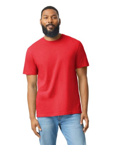 Gildan softstyle rövid ujjú póló, GI67000, kereknyakú, Red Mist-3XL