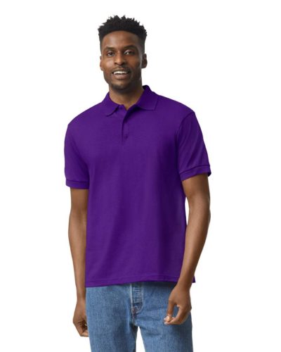 Galléros póló, Gildan GI8800, jersey kötésű dryblend, Purple-L