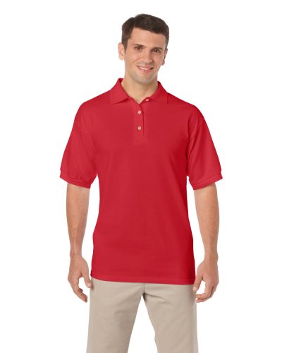 Galléros póló, Gildan GI8800, jersey kötésű dryblend, Red-2XL