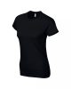 Softstyle Női póló, Gildan GIL64000, kereknyakú, rövid ujjú, Black-2XL