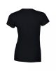 Softstyle Női póló, Gildan GIL64000, kereknyakú, rövid ujjú, Black-L
