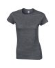 Softstyle Női póló, Gildan GIL64000, kereknyakú, rövid ujjú, Dark Heather-2XL