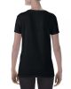 Mély nyakkivágású softstyle Női póló, Gildan GIL64550, rövid ujjú, Black-M