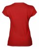 Softstyle V-nyakú Női pamut póló, Gildan GIL64V00, Red-2XL