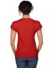 Softstyle V-nyakú Női pamut póló, Gildan GIL64V00, Red-XL