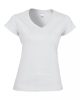 Softstyle V-nyakú Női pamut póló, Gildan GIL64V00, White-2XL