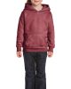 Gildan kapucnis gyerek pulóver, GIB18500, Heather Sport Dark Maroon-XL