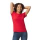 Gildan Softstyle Női póló, GIL65000, kereknyakú, rövid ujjú, Red-M