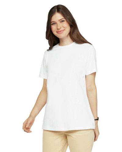 Gildan Softstyle környakas Női póló, GIL67000, rövid ujjú, White-L
