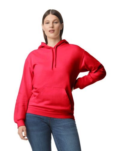 Gildan softstyle GISF500 uniszex kapucnis pulóver, Red-4XL