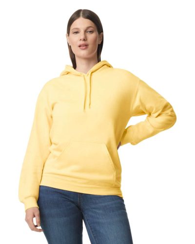 Gildan softstyle GISF500 uniszex kapucnis pulóver, Yellow Haze-XL