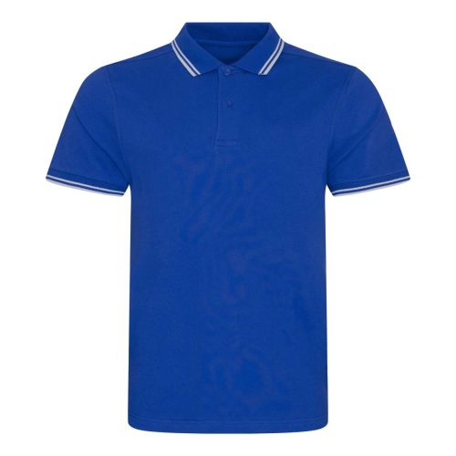 Sztrecs rövid ujjú galléros férfi póló, Just Polos JP003, Royal Blue/White-2XL