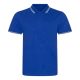 Sztrecs rövid ujjú galléros férfi póló, Just Polos JP003, Royal Blue/White-2XL