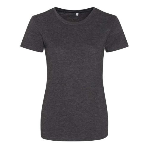 JT001F tri-blend Női rövid ujjú póló Just Ts, Heather Charcoal-L