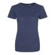 JT001F tri-blend Női rövid ujjú póló Just Ts, Heather Navy-XS