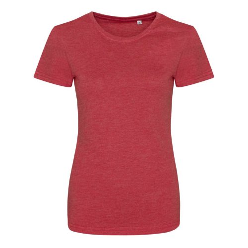 JT001F tri-blend Női rövid ujjú póló Just Ts, Heather Red-L