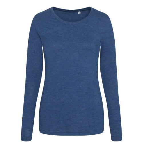 Tri-blend Női hosszu ujjú póló, Just Ts JT002F, Heather Navy-XL