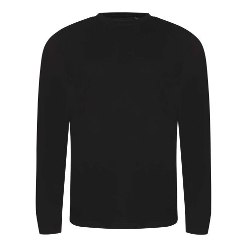 Hosszu ujjú Tri-blend férfi póló, Just Ts JT002, Solid Black-M