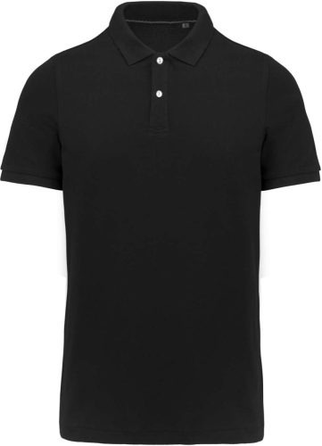 Kariban rövid ujjú galléros férfi piké póló, SUPIMA pamutból KA2000, Black-2XL