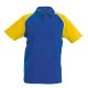 Kariban baseball férfi galléros rövid ujjú piké póló KA226, Royal Blue/Yellow-3XL