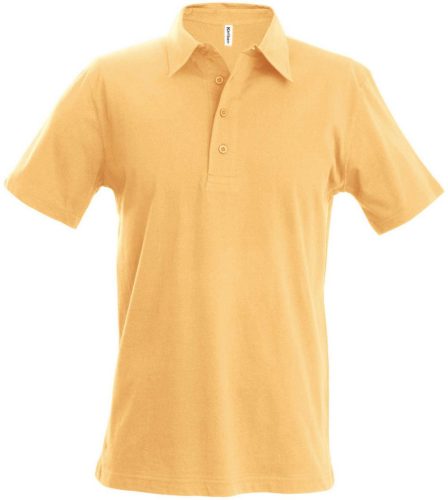 Kariban férfi rövid ujjú jersey pamut galléros póló KA227, Light Orange-L