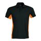 Kariban férfi kétszínű rövid ujjú galléros piké póló KA232, Black/Orange-2XL