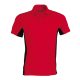 Kariban férfi kétszínű rövid ujjú galléros piké póló KA232, Red/Black-L