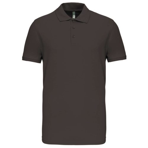 Kariban férfi galléros piké sztreccs póló KA239, Dark Grey-2XL