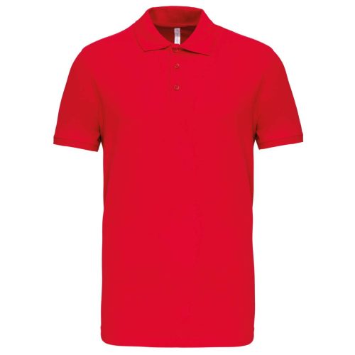 Kariban férfi galléros piké sztreccs póló KA239, Red-M