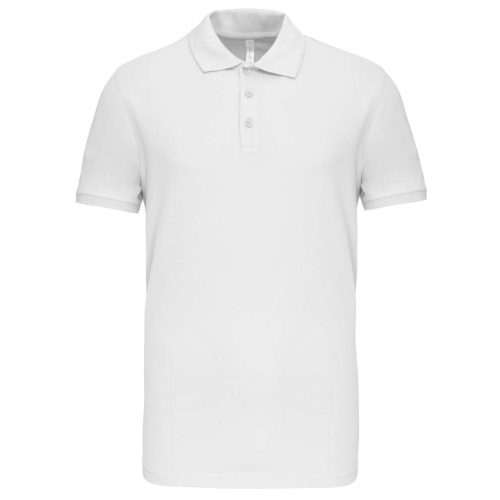 Kariban férfi galléros piké sztreccs póló KA239, White-XL