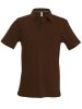 Kariban férfi rövid ujjú galléros piké póló KA241, Chocolate-M