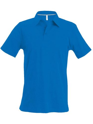 Kariban férfi rövid ujjú galléros piké póló KA241, Light Royal Blue-2XL