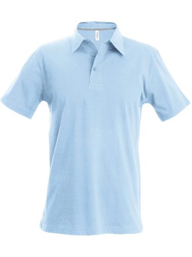 Kariban férfi rövid ujjú galléros piké póló KA241, Sky Blue-S