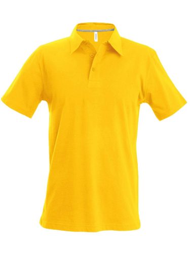 Kariban férfi rövid ujjú galléros piké póló KA241, Yellow-4XL