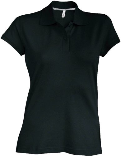 Kariban rövid ujjú galléros Női piké póló KA242, Black-XL