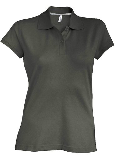 Kariban rövid ujjú galléros Női piké póló KA242, Dark Khaki-2XL