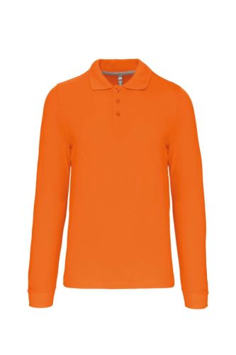 Kariban férfi hosszú ujjú galléros piké póló KA243, Orange-XL