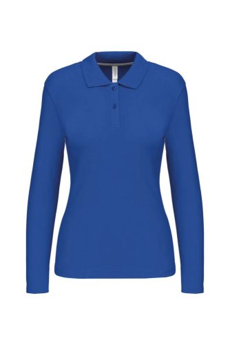 Kariban hosszú ujjú galléros Női piké póló KA244, Light Royal Blue-2XL