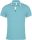 Kariban férfi galléros piké póló, kontrasztcsíkos szélekkel KA245, Light Turquoise/White/Navy-S