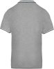 Kariban kontrasztcsíkos férfi rövid ujjú galléros piké póló KA250, Oxford Grey/Navy/White-2XL