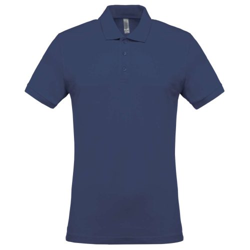 Kariban férfi galléros piké póló, rövid ujjú KA254, Deep Blue-S