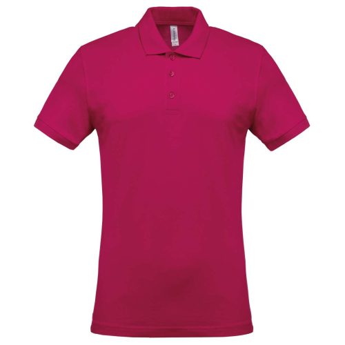 Kariban férfi galléros piké póló, rövid ujjú KA254, Fuchsia-2XL